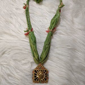 handmade Necklace with silk cord